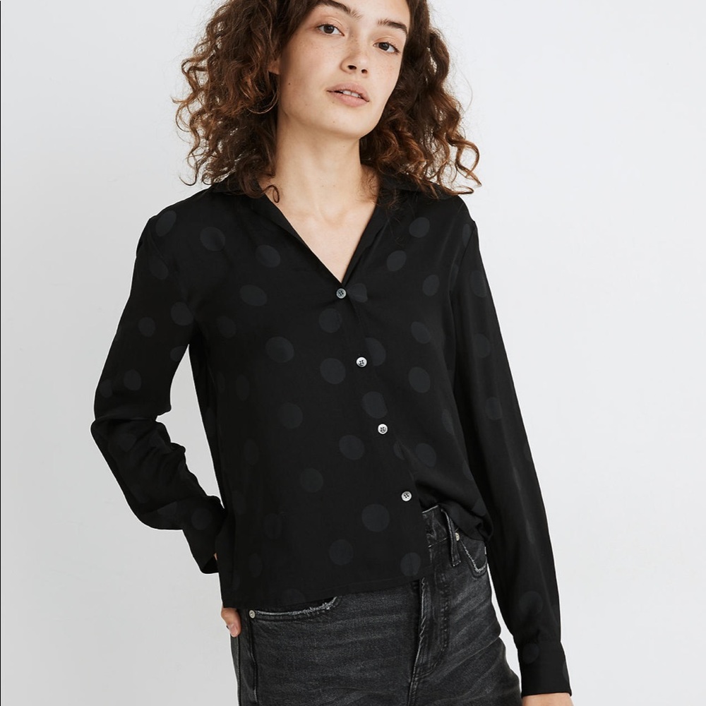 Madewell Jacquard Dot Pajama Shirt